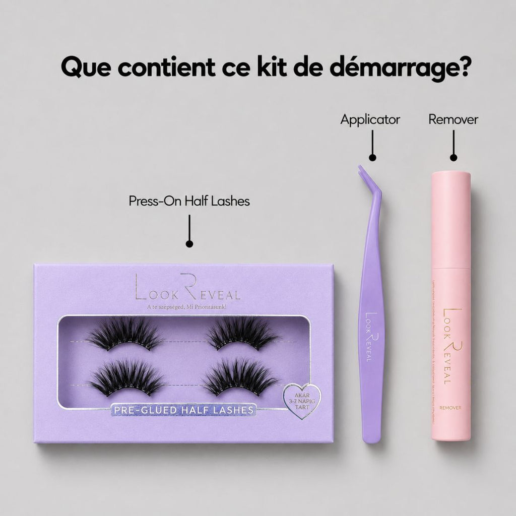 NATURAL LIGHT - Press-On Half Lashes Kit de Démarrage