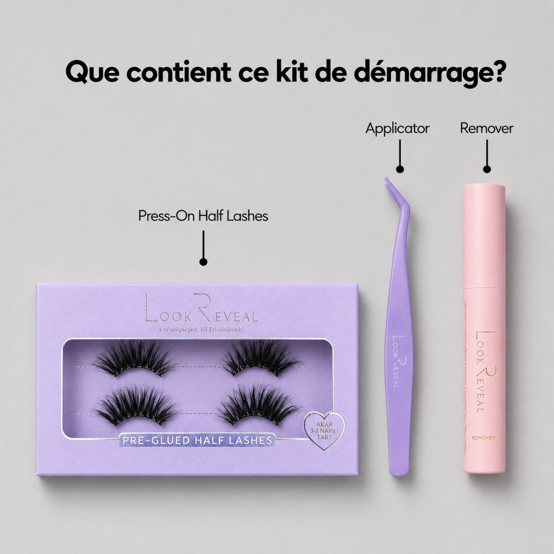 NATURAL LIGHT - Press-On Half Lashes Kit de Démarrage