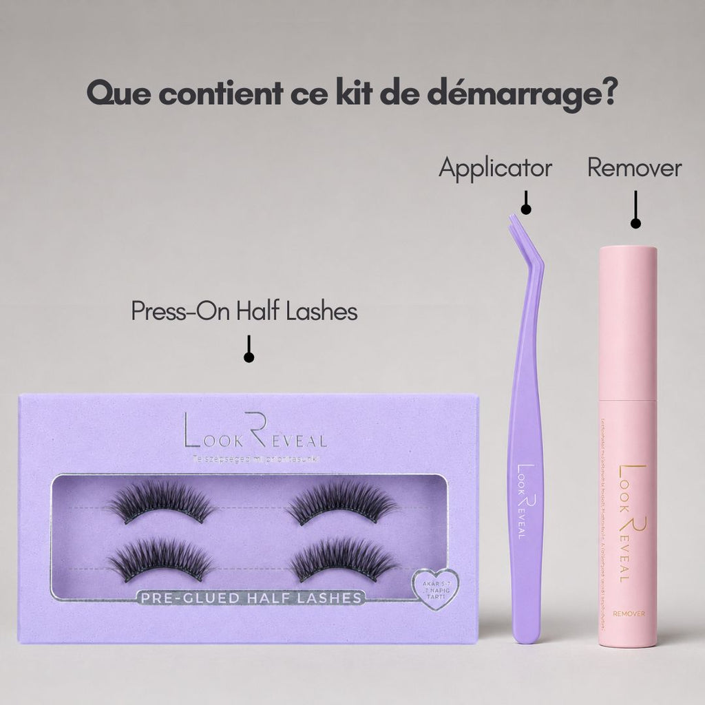 PURE - Press-On Half Lashes Kit de Démarrage